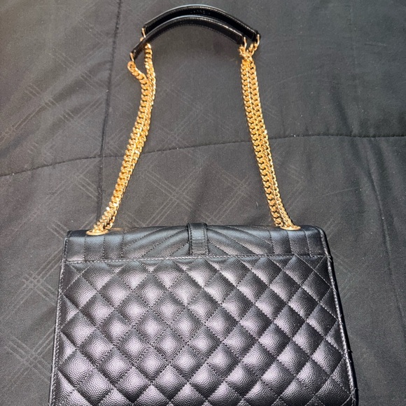 Authentic YSL Medium Cassandra Quilted Leather Envelope Bag - Picture 2 of 5